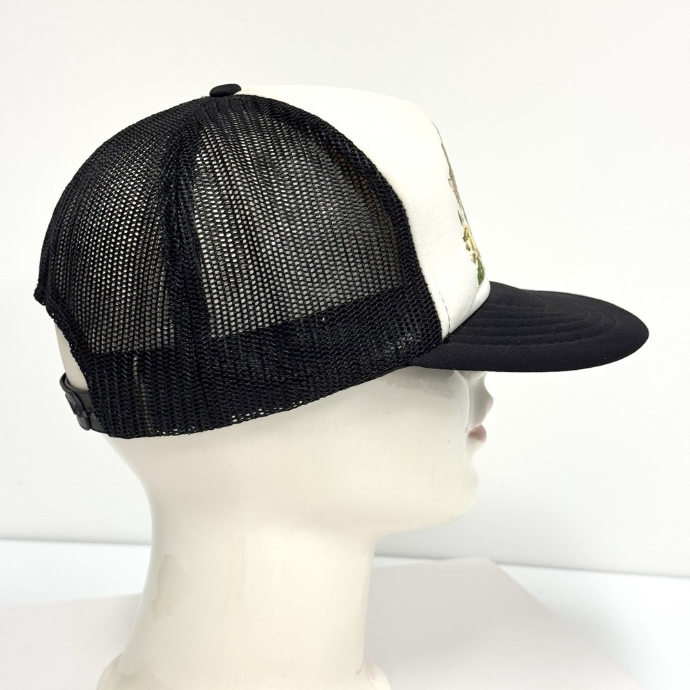 Vintage‎ Mesh Snapback Trucker Hat Canada Cougar hat black and white - Picture 11 of 12